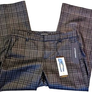 NWT...WOMENS HOUNDSTOOTH WIDE LEG ANKLE PANTS...size 6/28